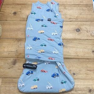 Kyte BABY Blue Pajamas with Construction Print